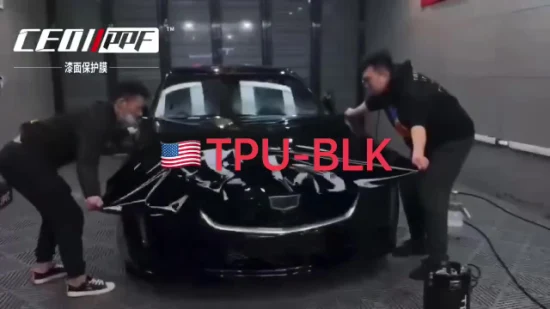 Adesivo de embrulho de carro preto ultrabrilhante transparente TPU Tph Film PPF para filme de proteção de pintura corporal de carro